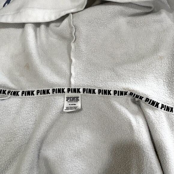 PINK Victoria's Secret Neon Green Hoodie Zip Front Sweatshirt - Picture 9 of 9